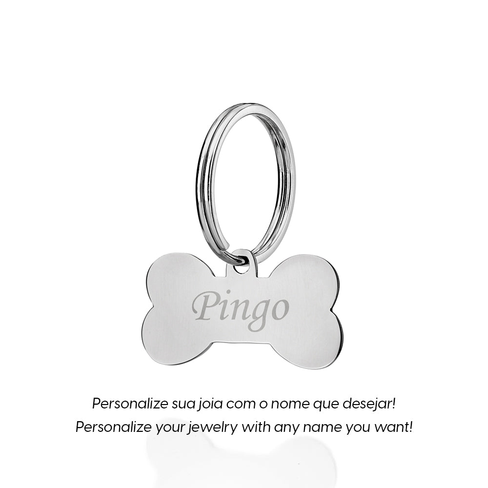 Medalha Osso Pet Personalizável Rommanel em aço 2700010000