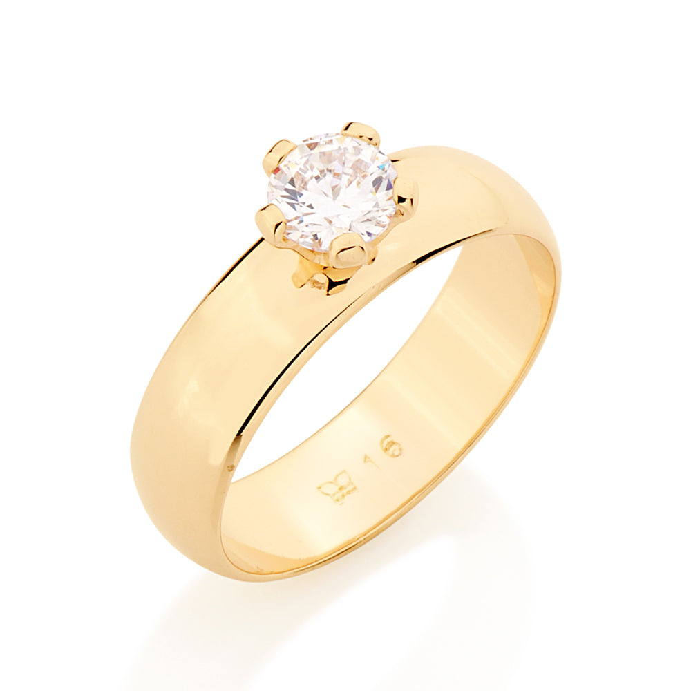 Aliança Rommanel com zircônia 511401