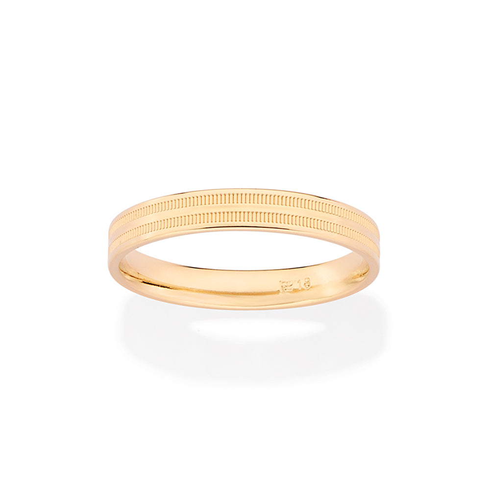 Aliança Rommanel tradicional banhada a ouro 18K 513534