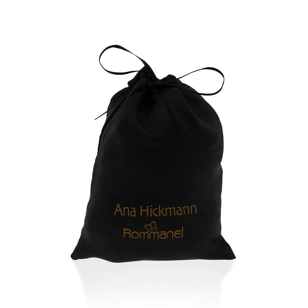 Rommanel Anel skinny borboleta banhado a ouro 18K com zircônias 513589