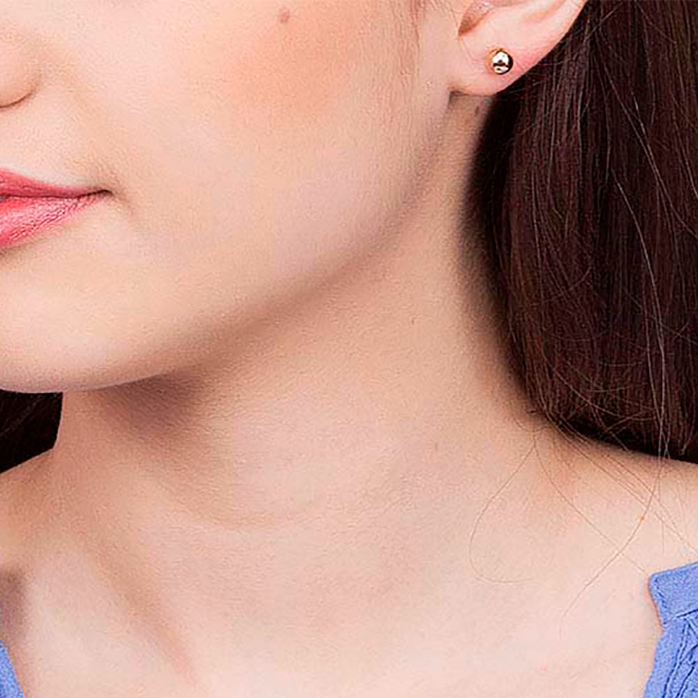 Brinco Rommanel esfera banhado a Ouro 18K Tam Único 5203500000