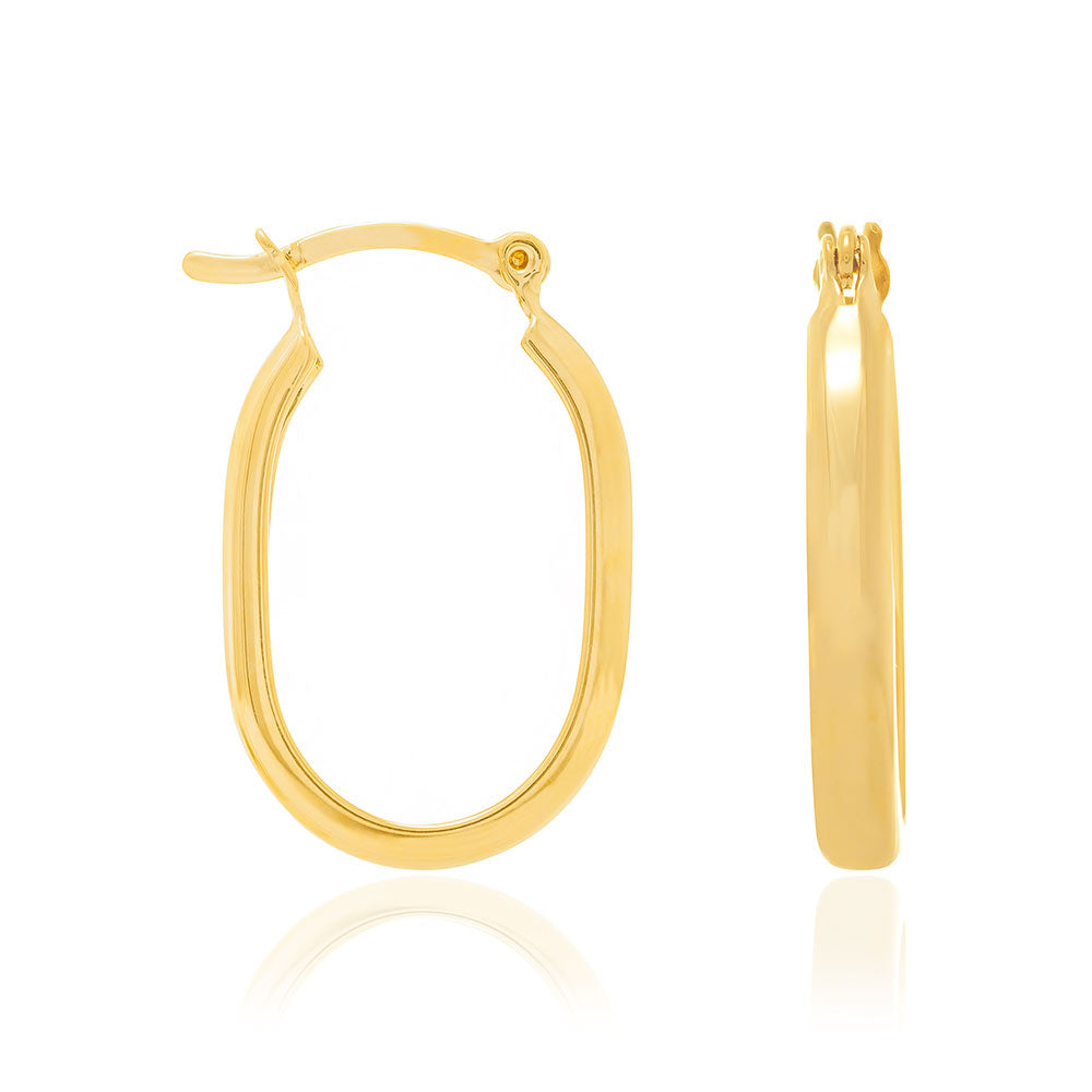 Rommanel Brinco Argola Oval Ouro 18K 520808