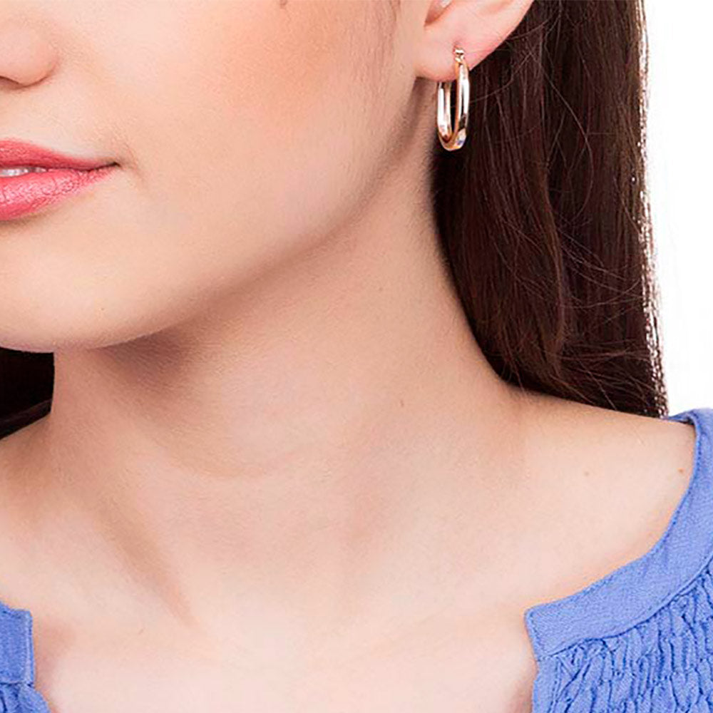 Rommanel Brinco Argola Oval Ouro 18K 520808
