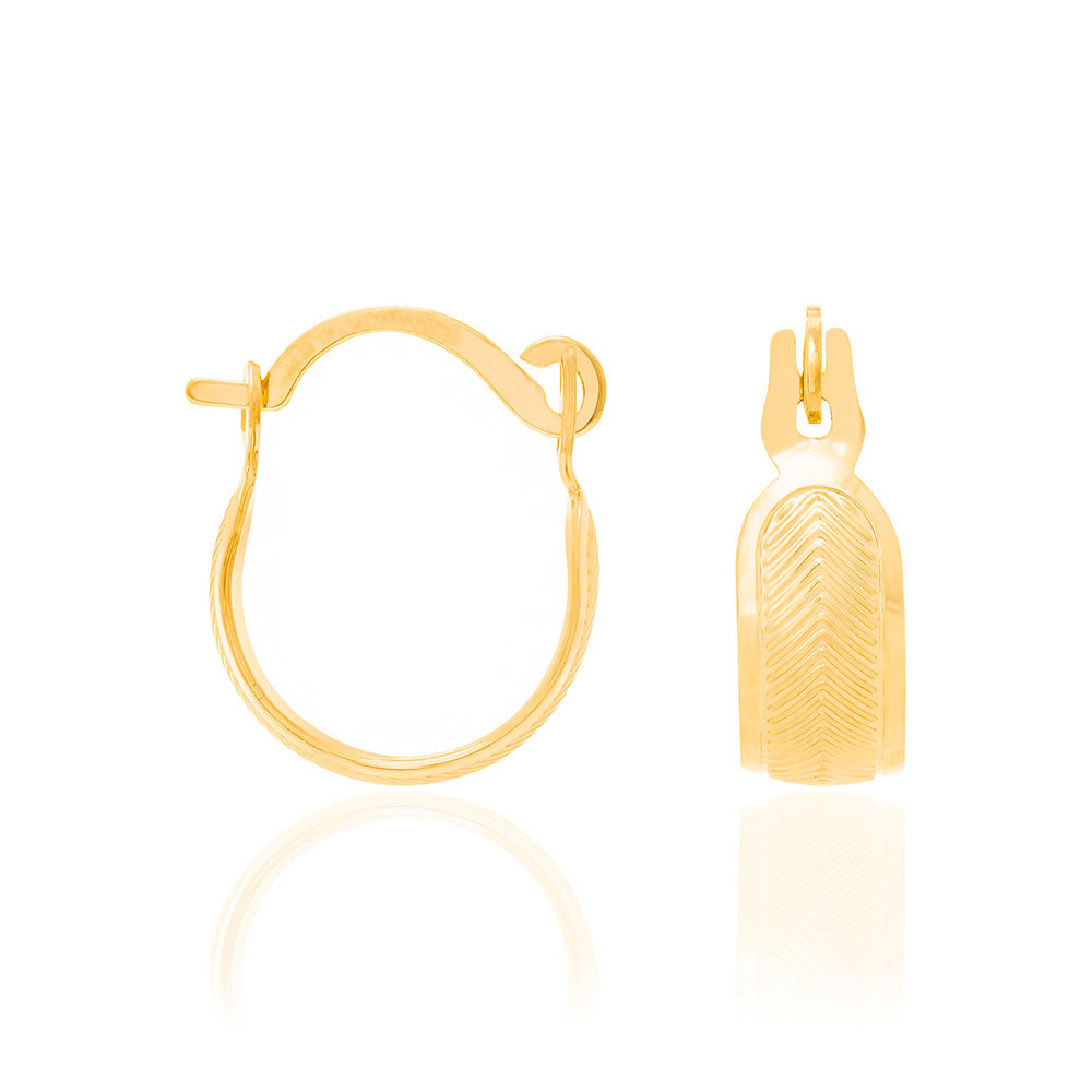 Brinco Rommanel Argola Lisa Banhado a Ouro 18K TAM.ÚNICO 5240320000