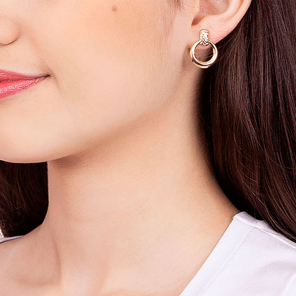 Brinco Rommanel Círculo Vazado Banhado a Ouro 18K - Tamanho Único 5246770000