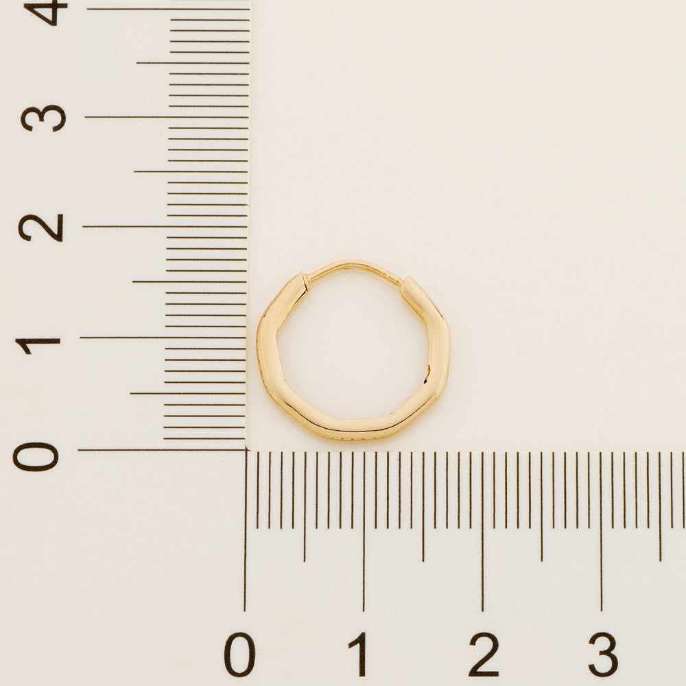 BRINCO ROMMANEL ARGOLA GEOMÉTRICA BANHADO A OURO 18K - TAM.ÚNICO 5266580000