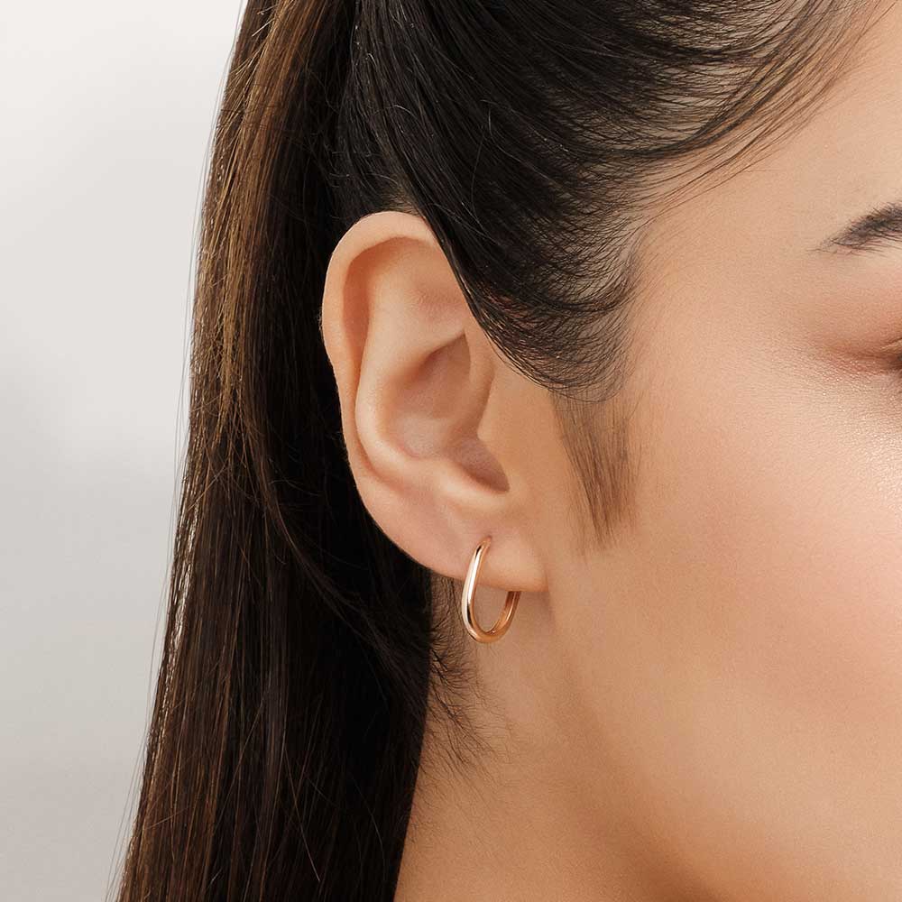 BRINCO ROMMANEL ARGOLA OVAL BANHADO A OURO 18K - TAM.ÚNICO 5267060000