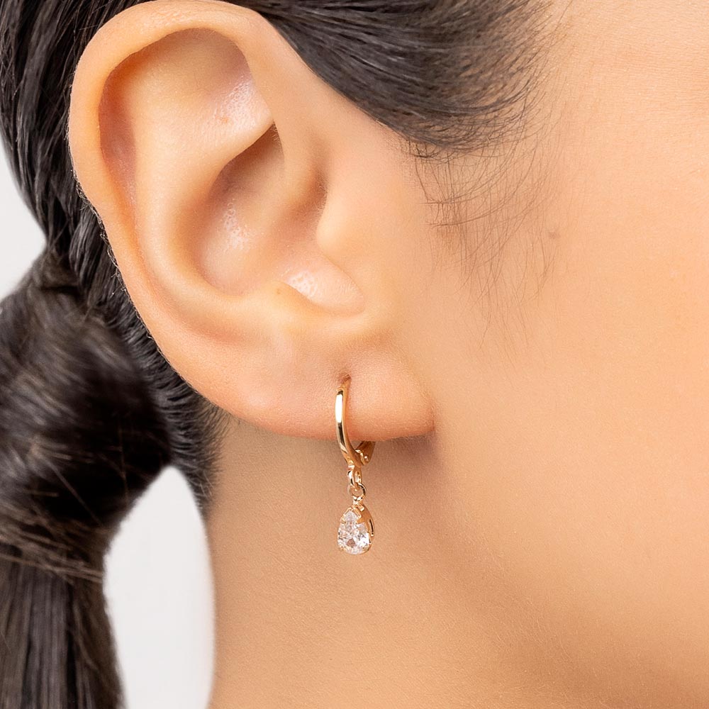 BRINCO ROMMANEL ARGOLA BANHADO A OURO 18K COM ZIRCÔNIAS - TAM.ÚNICO 5272370006