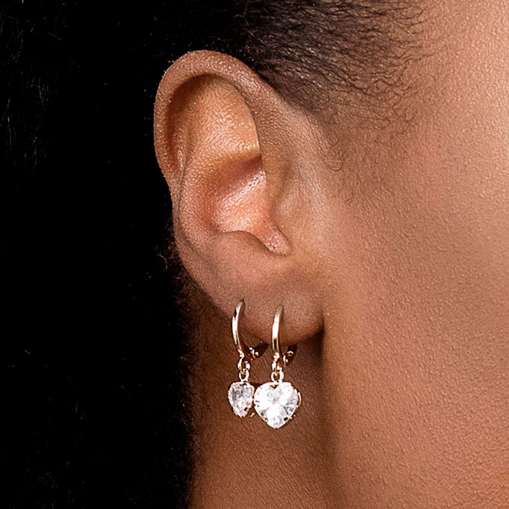 Kit Brinco Argola Coração com Zircônias Rommanel 5273000006