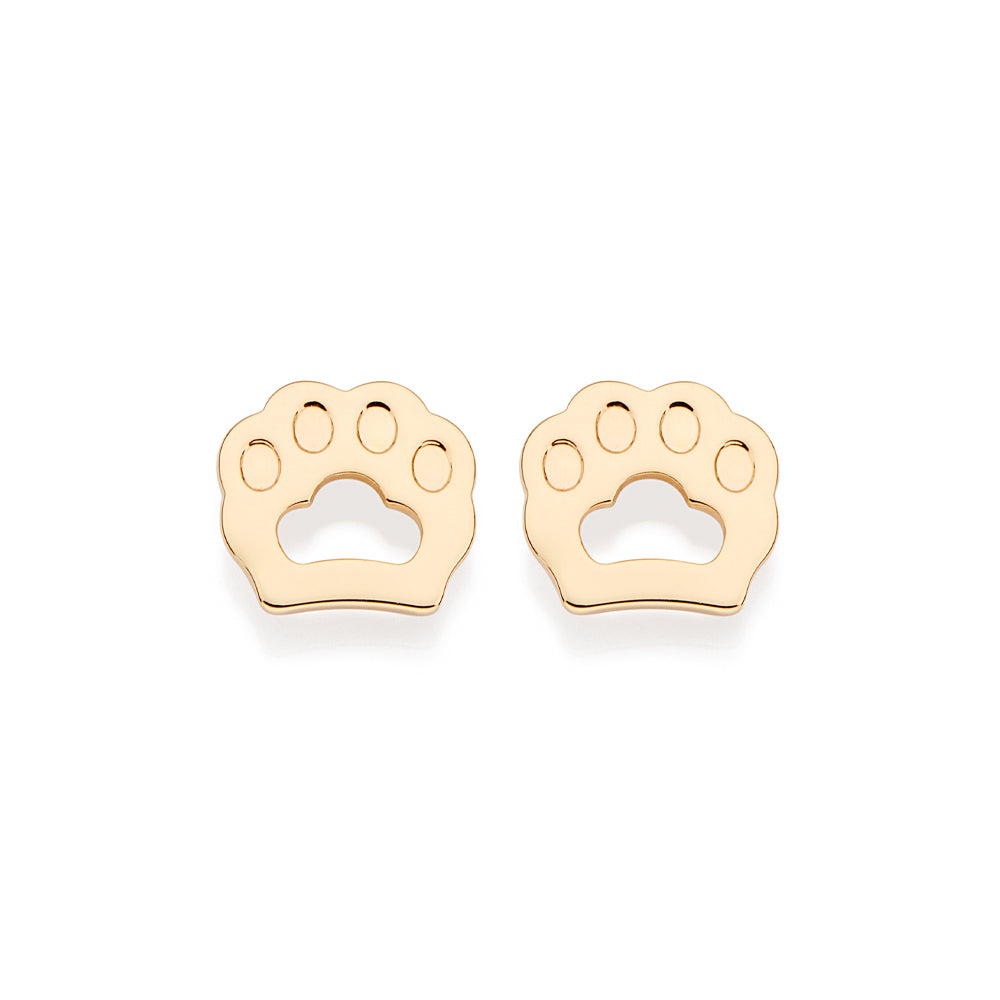 Brinco Pata de Pet Vazada Rommanel banhado a ouro 18K 5274390000