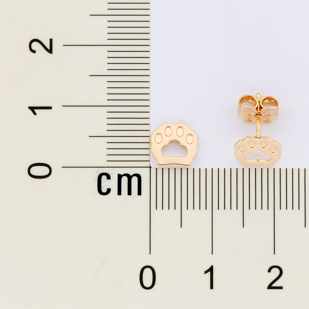 Brinco Pata de Pet Vazada Rommanel banhado a ouro 18K 5274390000