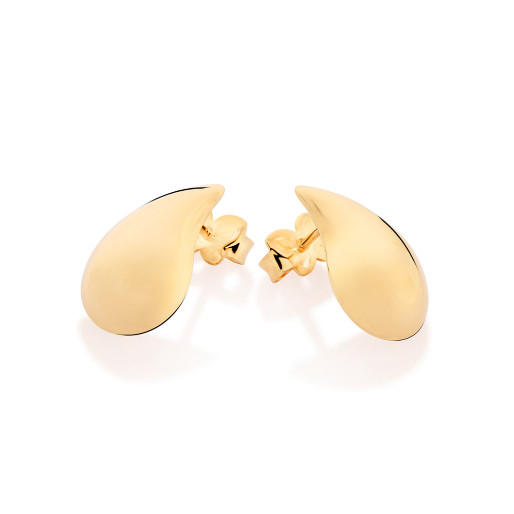Brinco Rommanel Gota Abaulada Banhado a Ouro 18K - 1,2 cm 5274780000