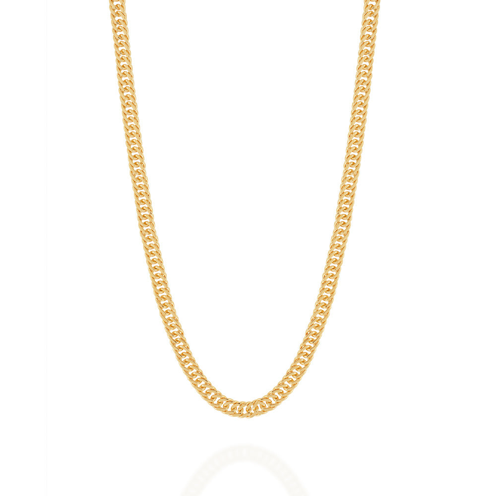 Cordão Masculino Rommanel fio grumet duplo banhado a ouro 18K – 60 cm 5307496000