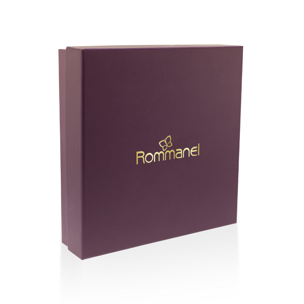 Gargantilha choker Rommanel banhada a ouro 18K com cristais verdes – Tam.45 5325684531