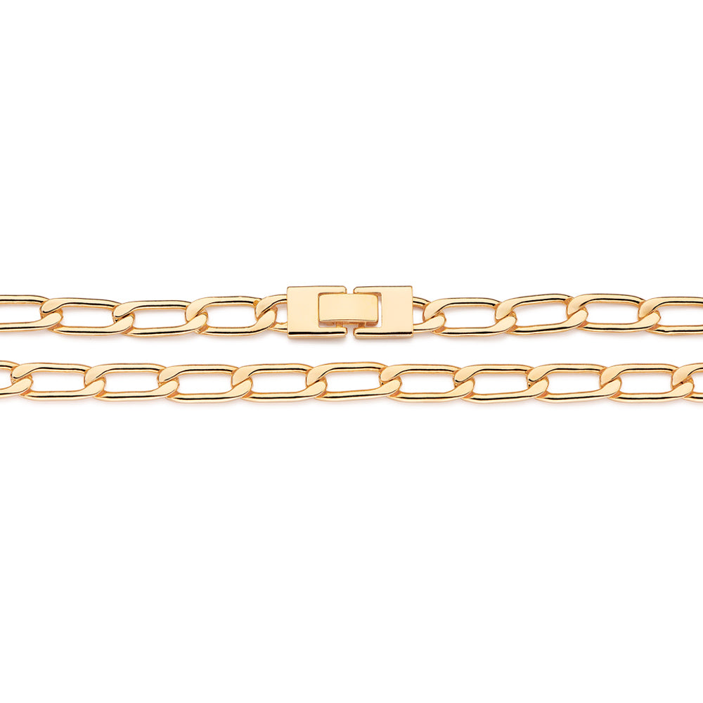 Cordão Fio Gourmet Duplo Masculino Rommanel banhado a ouro 18K 5325895000