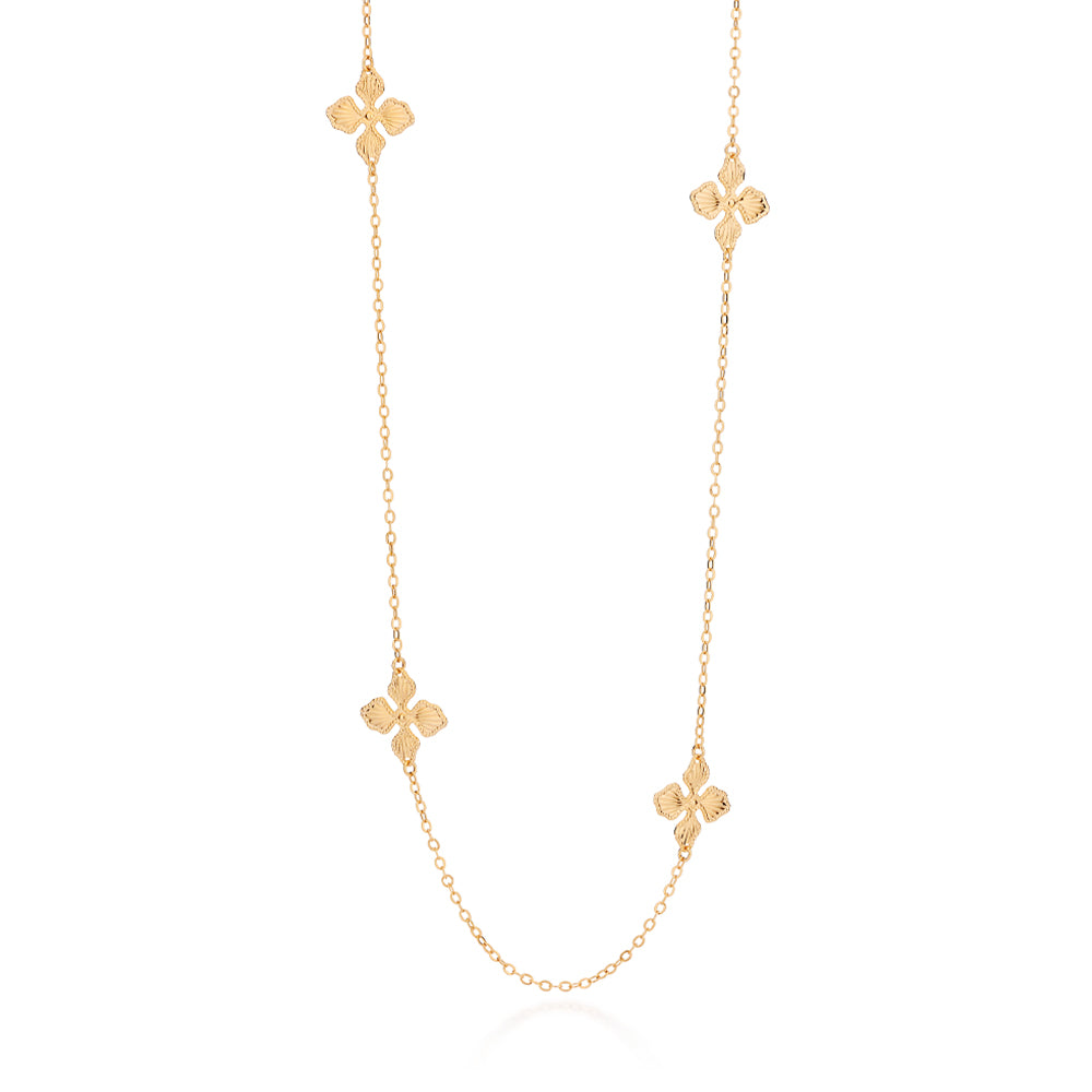 Rommanel Gargantilha flores banhada a ouro 18K 5325946000