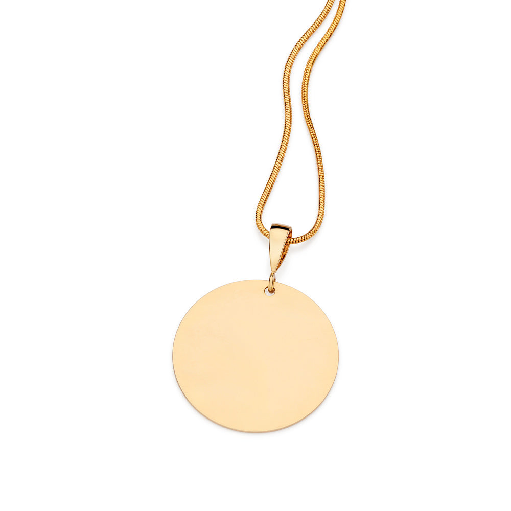 MEDALHA ROMMANEL REDONDA LISA PERSONALIZÁVEL BANHADA A OURO 18K - TAM.ÚNICO 5427730000