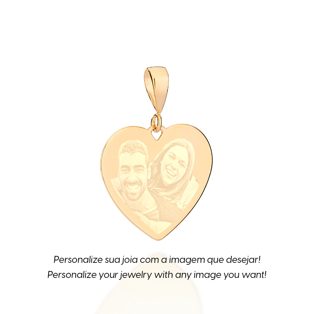 MEDALHA ROMMANEL PERSONALIZÁVEL CORAÇÃO BANHADA A OURO 18K - TAM.ÚNICO 5428100000