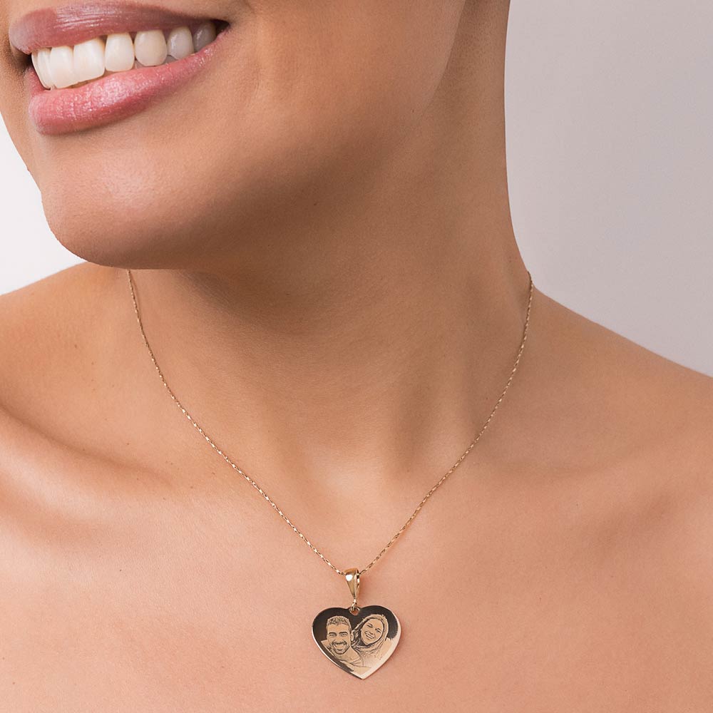 KIT ROMMANEL Pingente Coração Personalizável + Gargantilha Singapura - 5428100000 5305915000