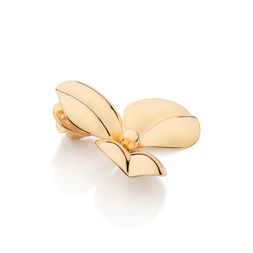 Rommanel Broche flor abaulada banhado a ouro 18K - Tam.Único 5428660000