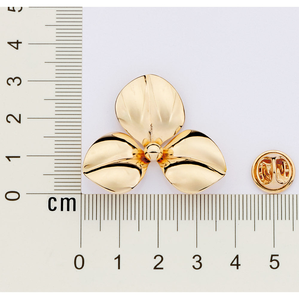 Rommanel Broche flor abaulada banhado a ouro 18K - Tam.Único 5428660000