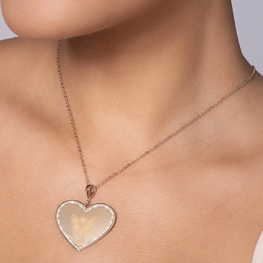 MEDALHA ROMMANEL CORAÇÃO PERSONALIZÁVEL BANHADA A OURO 18K COM ZIRCÔNIAS - TAM.ÚNICO 5428890006