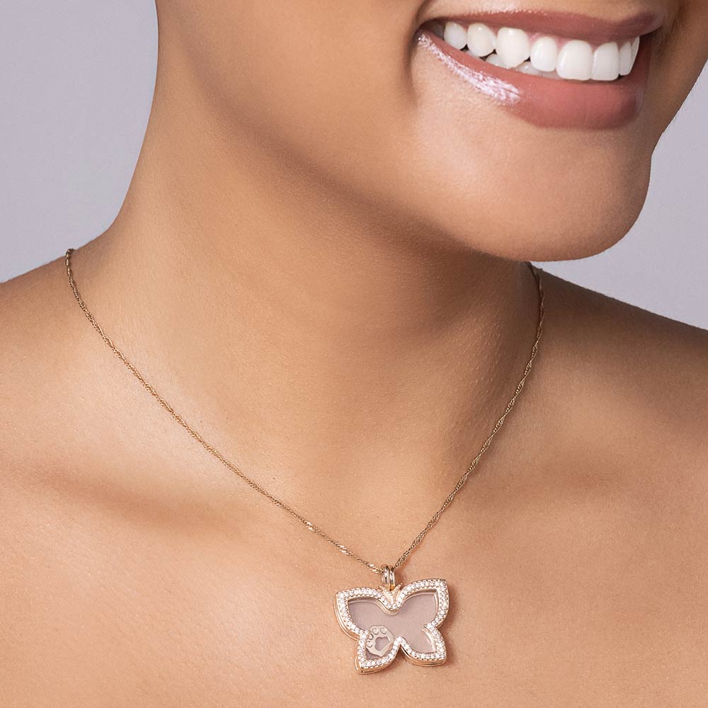 Pingente Flutuante Pata de Pet Rommanel banhado a ouro 18K 5428970000