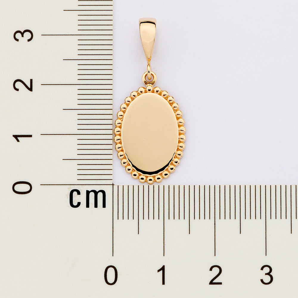 PINGENTE ROMMANEL MEDALHA PERSONALIZÁVEL COM ESFERAS BANHADO A OURO 18K - TAM.ÚNICO 5429460000