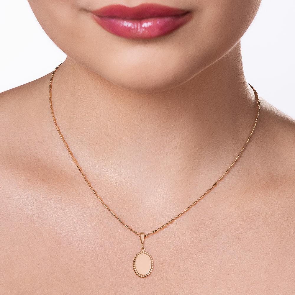 PINGENTE ROMMANEL MEDALHA PERSONALIZÁVEL COM ESFERAS BANHADO A OURO 18K - TAM.ÚNICO 5429460000