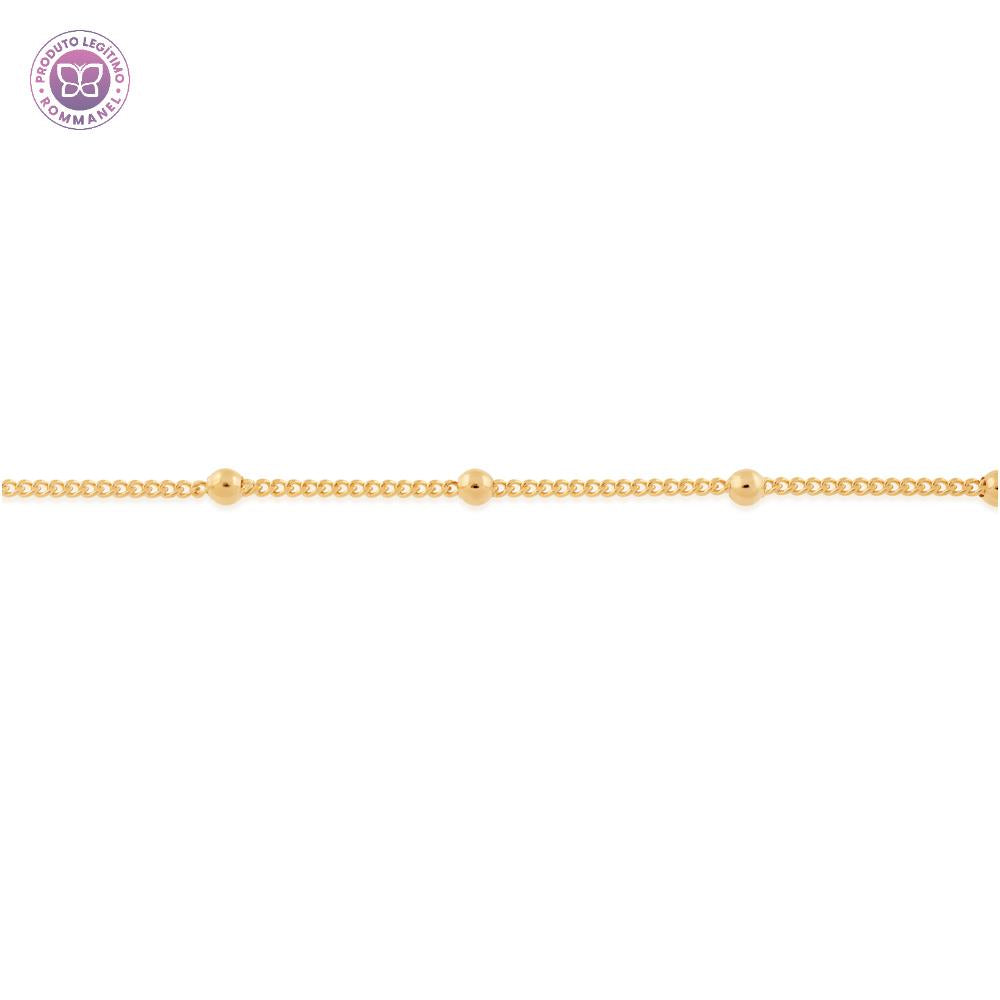 Rommanel Pulseira infantil banhada a Ouro 18K com bolas 5501041400 infantil