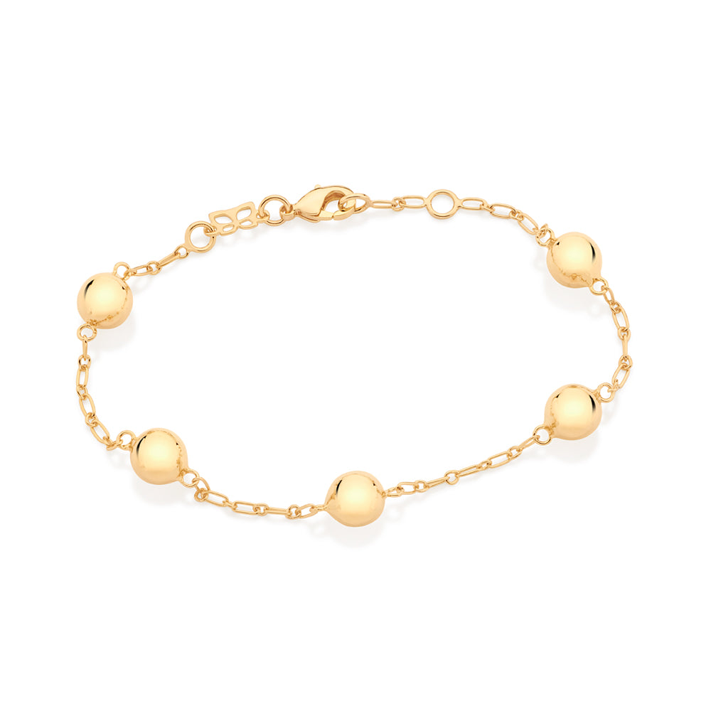 Pulseira Rommanel bolas banhada a Ouro 18K Tam 19 5506401900