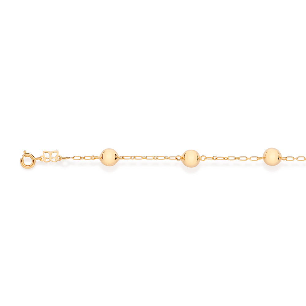 Pulseira Rommanel bolas banhada a Ouro 18K Tam 19 5506401900