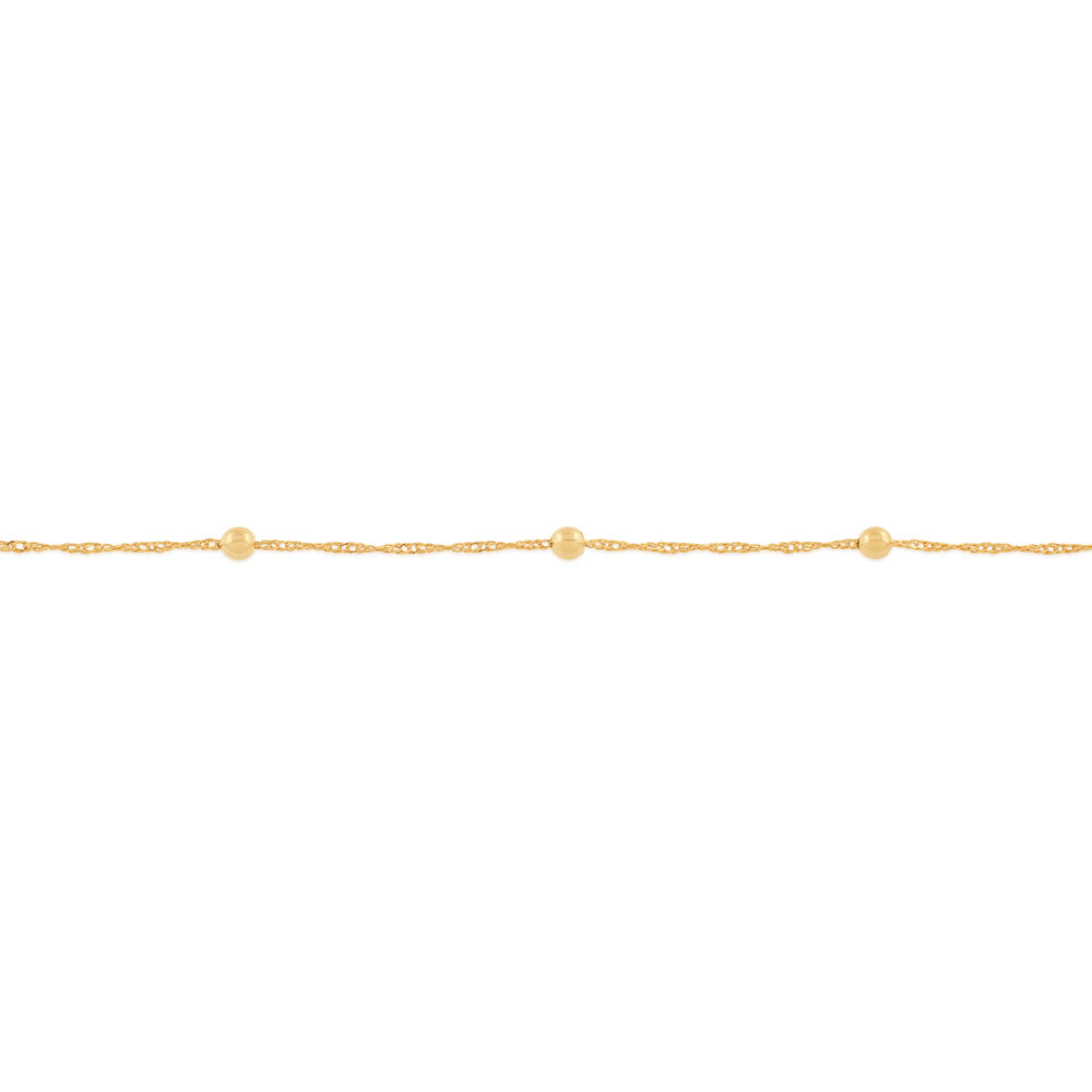 Pulseira Rommanel Fio Singapura com Bolas Banhada a Ouro 18K – 18 cm 5512031800