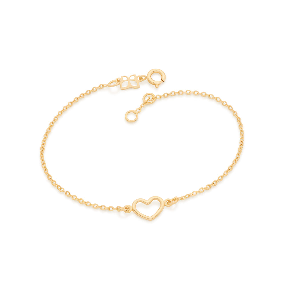 Pulseira Rommanel Amor Banhada a Ouro 18K 18cm ajustável 19cm  5516741900