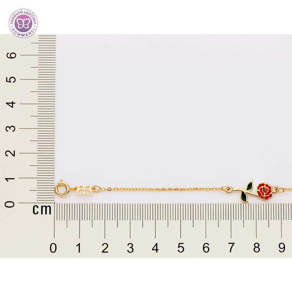 Pulseira Rommanel Rosa da Bela Banhada a Ouro 18K com Resina Colorida Tam Único 5521471614