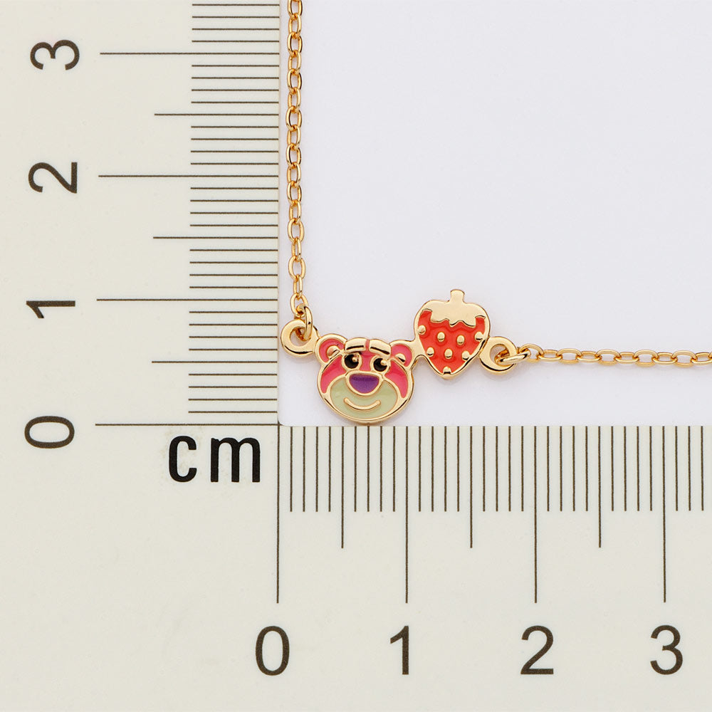 Pulseira Rommanel Lotso e Morango banhada a ouro 18K com aplicação de resina colorida Tam Único 5521911614