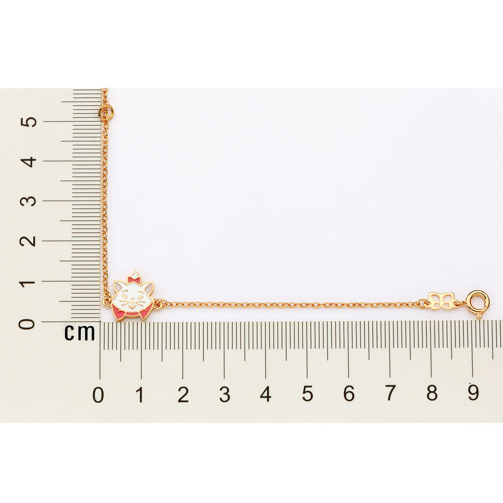 Rommanel Pulseira Gata Marie banhada a Ouro 18K com aplicação de resina rosa 5522151639 infantil