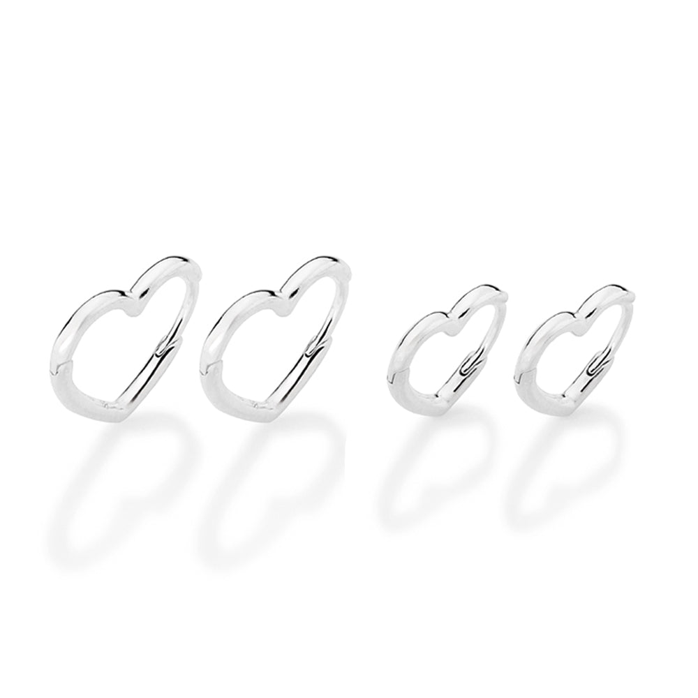 Rmmanel KIT BRINCO ARGOLAS CORAÇÕES DE PRATA MACIÇA 925