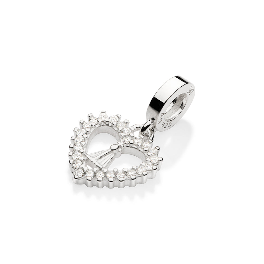 Berloque Rommanel coração Nossa Senhora Aparecida Prata 925 Tam Único 8400910006