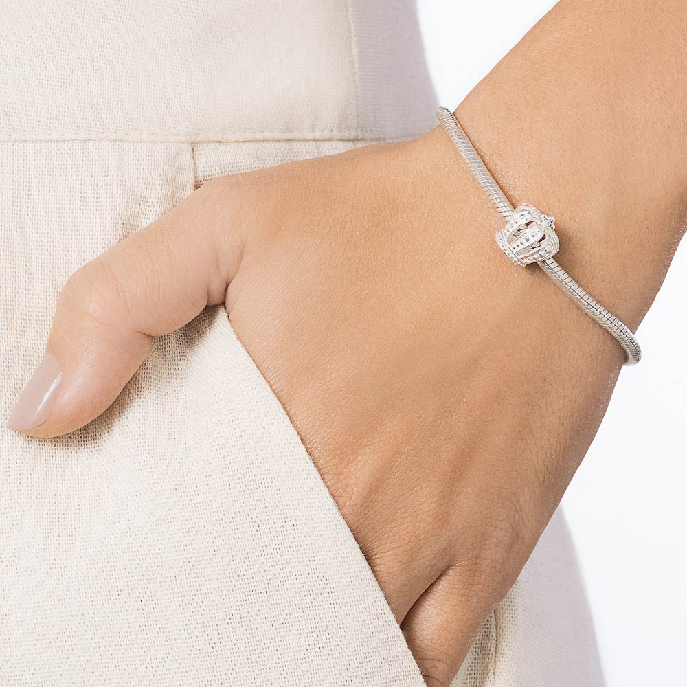 Berloque Rommanel coroa Prata 925 Tam Único 8401490000