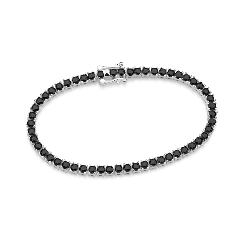Pulseira Riviera Masculino Rommanel de Prata 925 com zircônias 8500901827